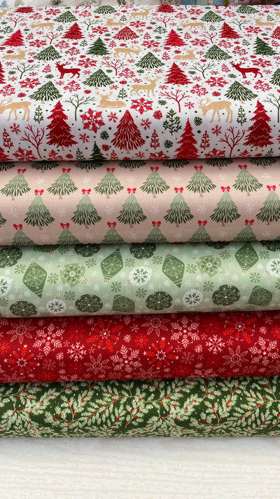 Craft Cotton Co Scandi Spirit – Woodland Christmas Fabric Bundle