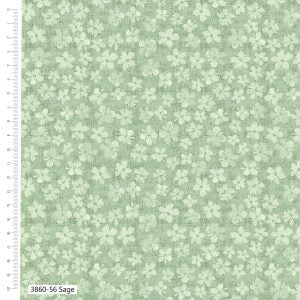 Petal Palette Sage Green Quilting Cotton Fabric – Debbie Shore 3860-56