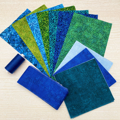Blue Bubble Gum Quilt Kit Beginner Friendly Kit