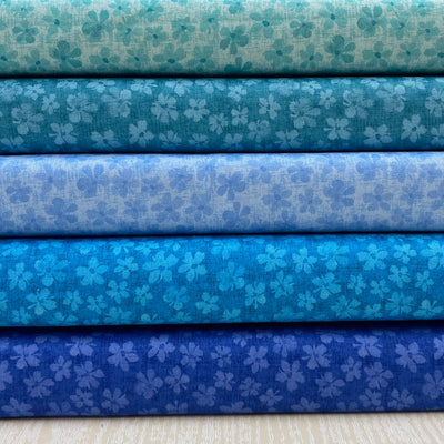 Petal Palette Blue Tones Bundle Quilting Cotton Fabric – Debbie Shore