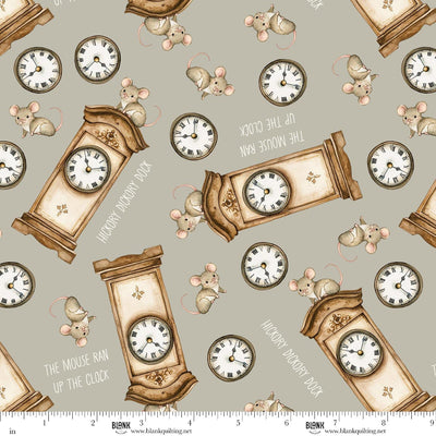 Nursery Rhyme Time Hickory Dickory Dock 4840-90 | Blank Quilting Children's Cotton Fabric