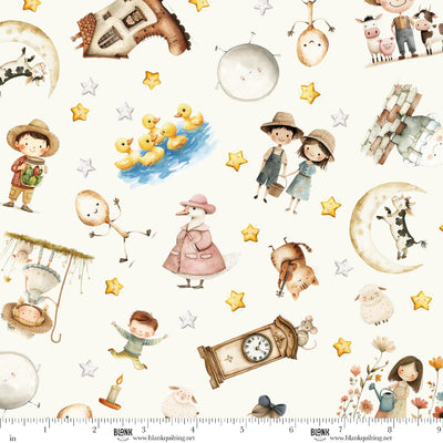Nursery Rhyme Time Nursery Rhyme Characters 4844-41  | Blank Quilting Children's Cotton Fabric