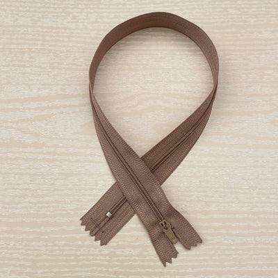 Closed End Zips Light Brown