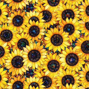 Camelot Fabrics, Yellow Sunflowers , Sonny in the Sunflowers Cotton Fabric