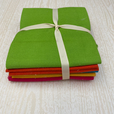 Brights, Solid Colours Cotton Canvas Fat Quarters