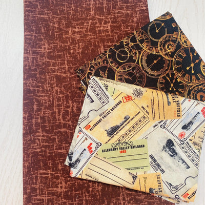 Remnant Stamps Cotton Fabric, Metre Bundle