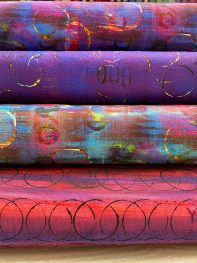 Sew Pretty Sew Mindful – Layers of Time Purple Fabric Bundle | Organic Cotton Quilting