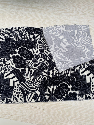 Cotton Canvas Black and White Remnant