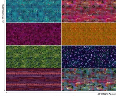 Sew Pretty Sew Mindful – Layers of Time Fat Eighth Panel | Organic Cotton Quilting Fabric