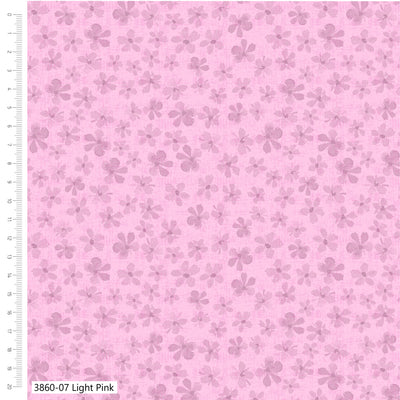 Petal Palette Light Pink Quilting Cotton Fabric – Debbie Shore 3860-07
