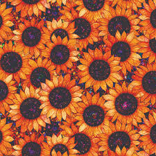 Camelot Fabrics, Sunflowers , Sonny in the Sunflowers Cotton Fabric