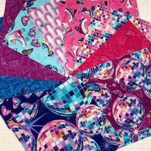 Disco Ball Charm Pack | 24x 5" Squares | 100% Cotton