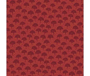 Liberty Ginkgo Spot Red Arthur's Garden Quilting Cotton Fabric
