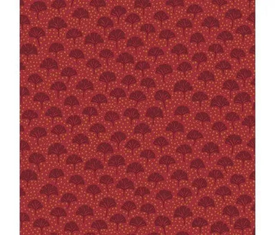 Liberty Quilting Cotton Fabric, Ginkgo Spot Red, Arthurs Garden