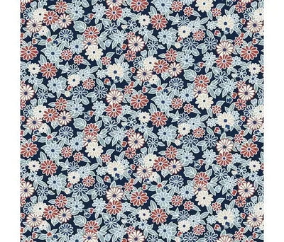 Liberty Quilting Cotton Fabric, Charming Chrysanthemums, Arthurs Garden