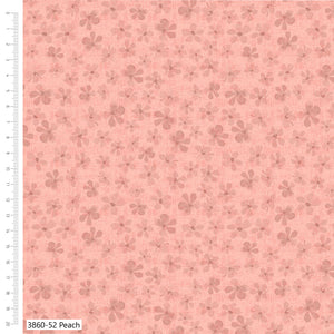 Petal Palette Peach Quilting Cotton Fabric – Debbie Shore 3860-52