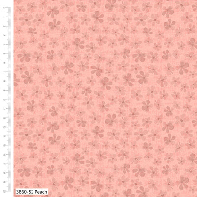 Petal Palette Peach Quilting Cotton Fabric – Debbie Shore 3860-52