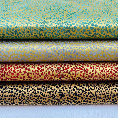 Robert Kaufman, Gold Geometric Fabric Bundle, Gustav Klimt, Cotton Fabric