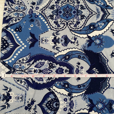 Viscose Blue Print Remnant