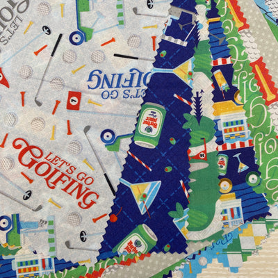 Petite Patchwork Pack, Lets Go Golfing Cotton Fabrics