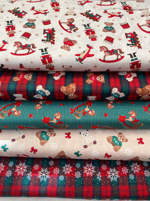 Craft Cotton Co Christmas Toy Box – Bears Fabric Bundle