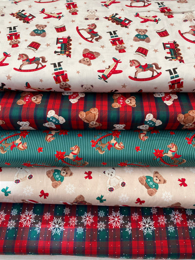 Craft Cotton Co Christmas Toy Box – Bears Fabric Bundle