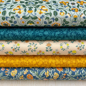 Liberty, Craft Garden,  Teal Bundle, Quilting Cotton Fabric