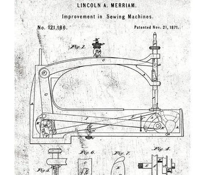 Riley Blake, Sew Journal, Sewing Machines Parchment, Cotton Fabric
