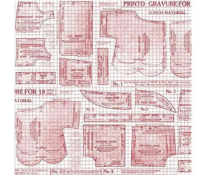 Riley Blake, Sew Journal, 18'' Dolls Clothing Pattern Red, Cotton Fabric