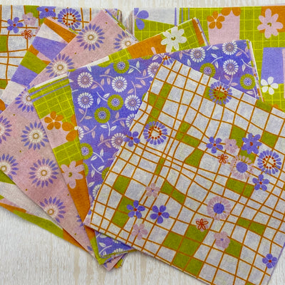 Springtime Charm Pack | 60 x 5" Squares | 100% Cotton