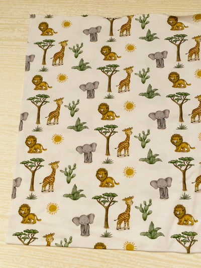 Jersey Safari Animals Print Remnants
