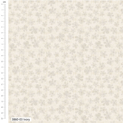 Petal Palette Ivory Quilting Cotton Fabric – Debbie Shore 3860-03