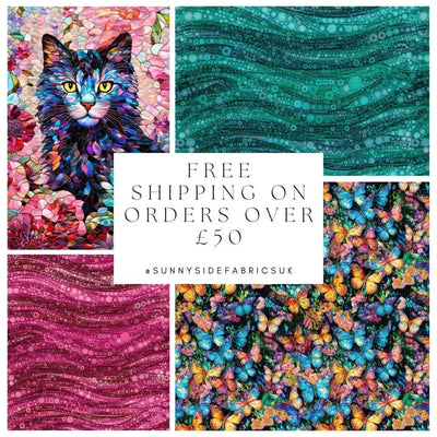 Camelot Fabrics, Abstract Circles Green, Gigi in the Garden Cotton Fabric