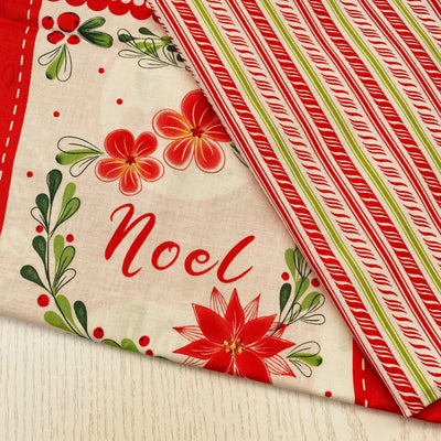 Remnant Merry and Bright, Stocking Panel and Fabric