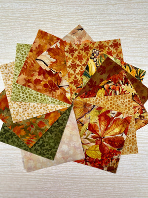 Autumn Charm Pack | 56 x 5" Squares | 100% Cotton