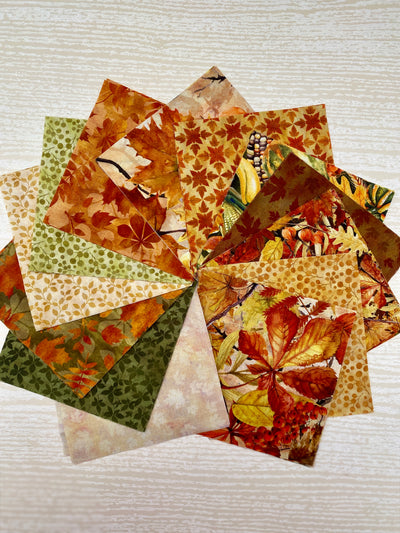 Autumn Charm Pack | 56 x 5" Squares | 100% Cotton