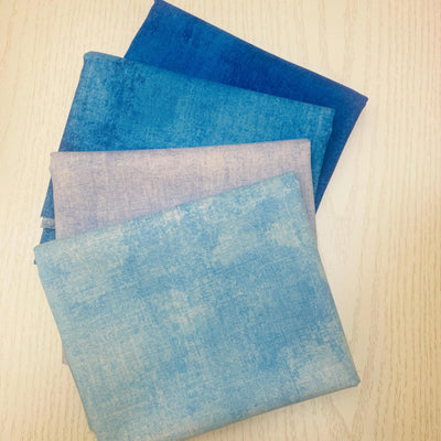 Dry Brush, Blues Collection Fabric Bundle