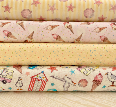 Craft Cotton Sundaes By the Sea, Ice Creams Bundle Cotton Fabric