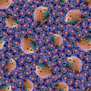 Blank Quilting, Night Garden Digital, Hedgehogs