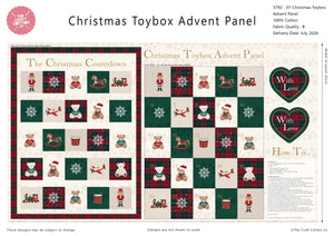 Christmas Toy Box – Tartan Bears Advent Calendar Panel | Craft Cotton Co