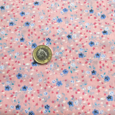 Pretty Pink Floral Polycotton