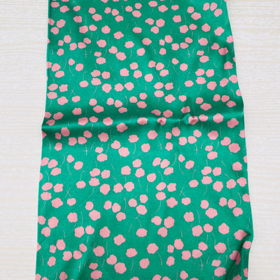 Viscose Green and Pink Print Remnant