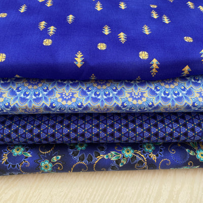 Robert Kaufman Fabric, Jaikumari Aqua Fabric Bundle