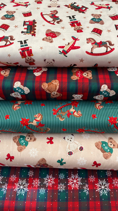 Craft Cotton Co Christmas Toy Box – Bears Fabric Bundle
