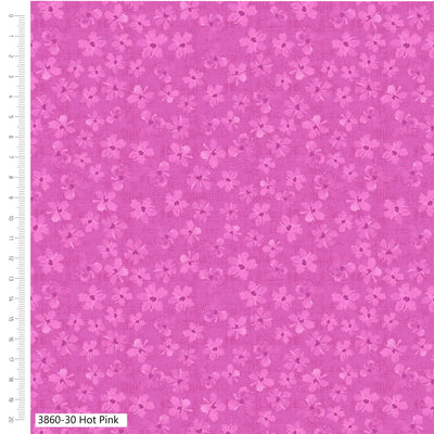 Petal Palette Hot Pink Quilting Cotton Fabric – Debbie Shore 3860-30