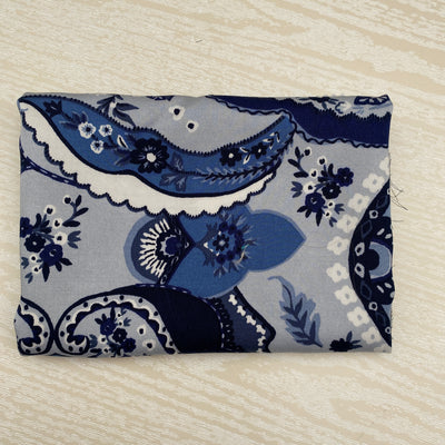 Viscose Blue Print Remnant