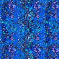 Camelot Fabrics, Abstract Circles Blue, Sonny in the Sunflowers Cotton Fabric