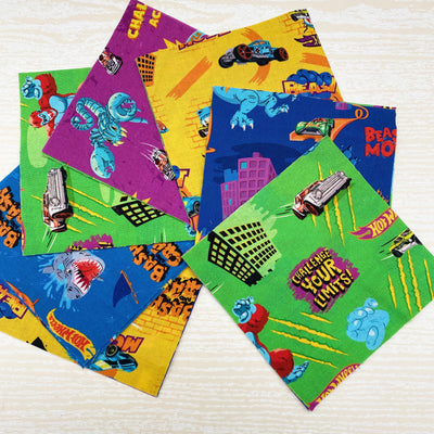 Hot Wheels Charm Pack | 30 x 5" Squares | 100% Cotton