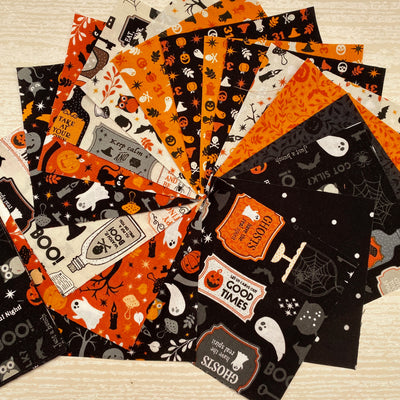 Halloween Theme Charm Pack | 28 x 5" Squares | 100% Cotton