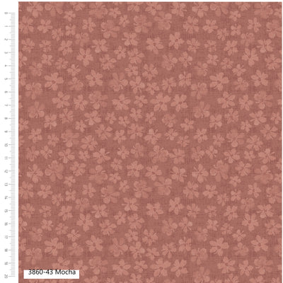 Petal Palette Mocha Quilting Cotton Fabric – Debbie Shore 3860-43